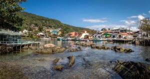 Barra da Lagoa area of Lagoa da Conceicao - Florianopolis, Santa Catarina, Brazil